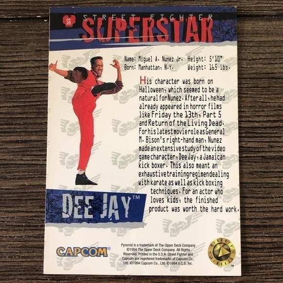 Street Fighter Trading Card: Superstar: Dee Jay #56 - Picture 2 of 2